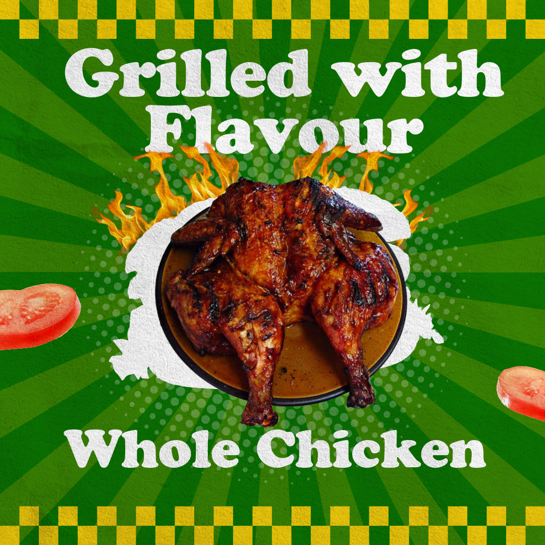 Grilled whole chicken
