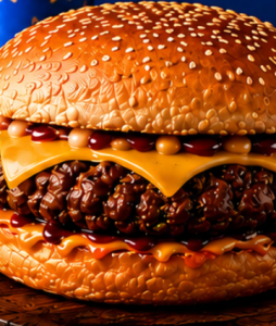 Woody's stacked cheeseburger