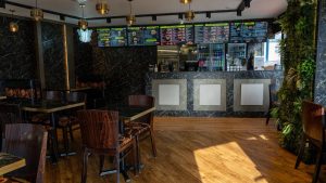 Inside a Woody's takeaway